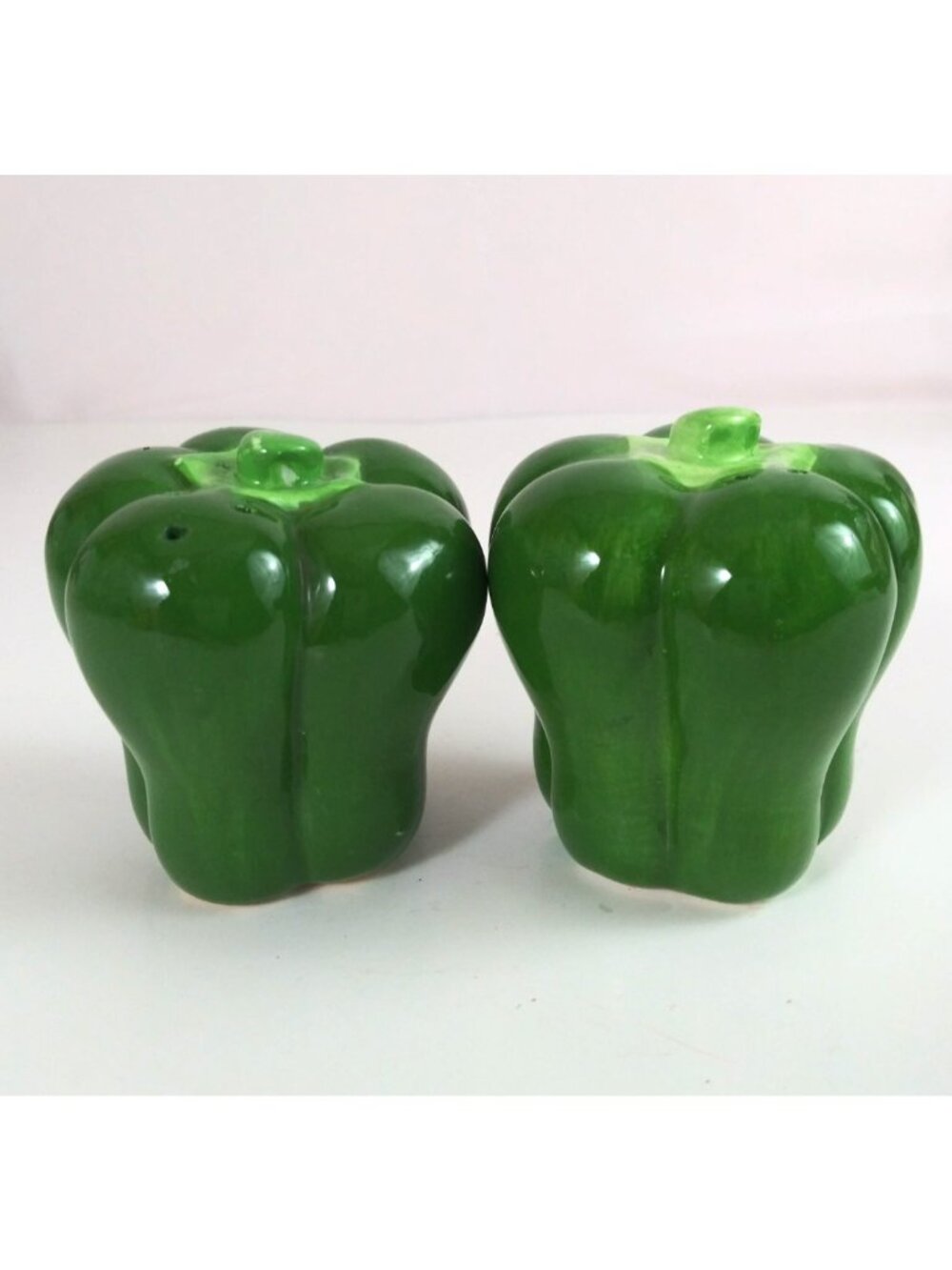 Vintage Hand Painted Ceramic Floral Jug Salt & Pepper Shakers Japan